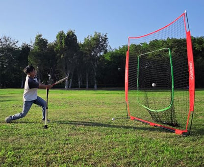LOMGWAYS Baseball/Softball Batting Tee-Adjusts from 23"-36", Premium Portable Baseball tee with 2 Ultra- Flexible Rubber Tops and Heavy Weight Base for Teens/Adults, Outdoor/Indoor