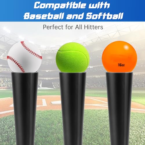 2 Pcs Replacement Batting Tee Topper Compatible with Tanner Tee, Ball Rest Rubber Cup for Practice Training Hitting Baseball or Softball, Black