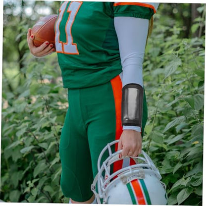 Football Play Wristband Quarterback Sleeve Tactical Sports Wrist Protector Black Medium for Training and Game Use