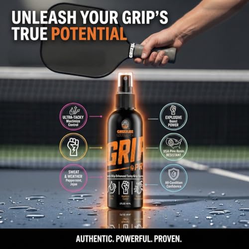 Grip Pro - Anti-Slip Tacky Spray for Athletes | Sweat-Proof Control with GripX Technology for Pickleball, Tennis, Football, Baseball, Softball, Pole Dancing, Basketball - Maximum Tack