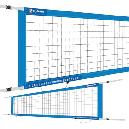 Replacement Pool Volleyball Net with Scoring Clamp - Adjustable Length 15ft - 26ft Universal for Market Pool Volleyball Net Set - Anti-UV & Waterproof & Durable (Net Only)