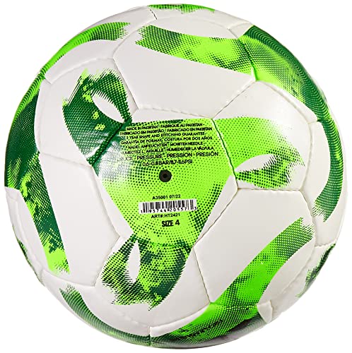 adidas Tiro Soccer Ball - color: White/Team Green/Team Solar Green/Black/Match, size: 4