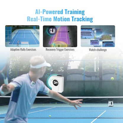 PONGBOT Tennis Ball Machine, APP and Remote Control, Custom Drills, 150 Ball Capacity, Max 80mph,8+ Hours of Endurance, Dual Motor for Topspin and Backspin, PACE S PRO