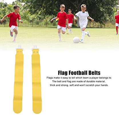 Adjustable Flag Football Set 5 PCS PP Adjustable Flag Football Belts for Youth and Adults Training Equipment - color: Yellow