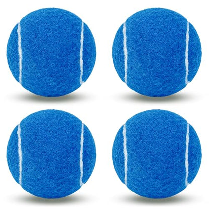 Tennis Balls, 4 Pack Training Tennis Balls – Practice Balls for Beginners & Playing Balls for Dogs - color: Navy