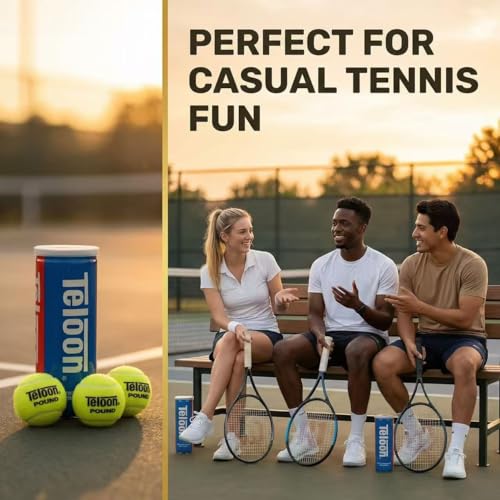 Teloon Pound Tennis Balls - Professional Tournament Level Tennis