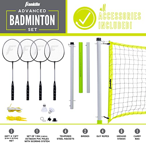 Franklin Sports Advanced Badminton Set - style: Advanced