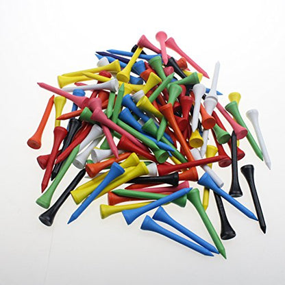 Crestgolf Professional 2 1/8" Deluxe Wood Golf Tees 100pcs - color: mixed color