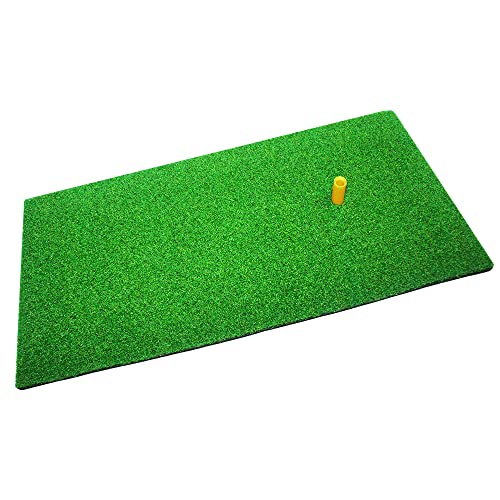 Golf Mat| Artificial Turf, Foam Bottom Golf Hitting Mat| Outdoor and Indoor Practice Golf Mat with Rubber tee for Swing and Chipping Practice