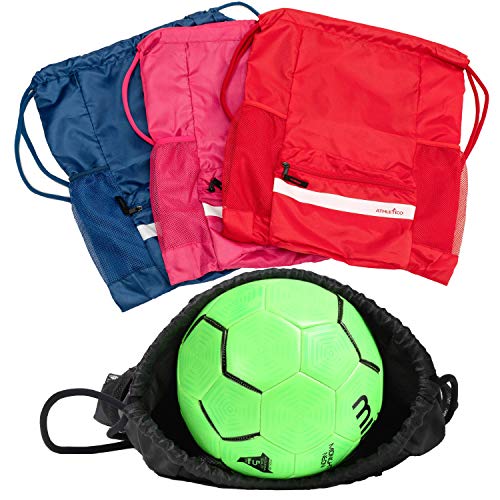 Athletico Drawstring Soccer Bag - Soccer Backpack For Boys or Girls Can Also Carry Basketball or Volleyball