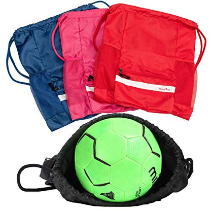 Athletico Drawstring Soccer Bag - Soccer Backpack For Boys or Girls Can Also Carry Basketball or Volleyball