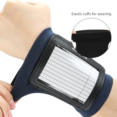 Football Wrist Card Holder Wristband Football Quarterback Play Wristbands for Teen Adult Flag and Tackle Football