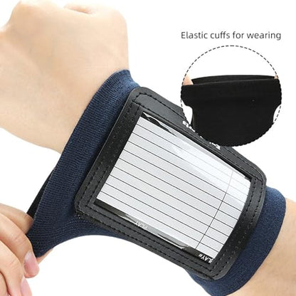 Football Wrist Card Holder Wristband Football Quarterback Play Wristbands for Teen Adult Flag and Tackle Football
