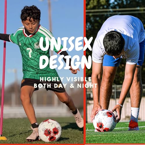 Professional Soccer Ball Size 4 & 5 – Seamless Training & Match Ball for Youth, Kids & Adults, Waterproof Synthetic PU Leather, Superior Air Retention - size: TITAN (Size 5)