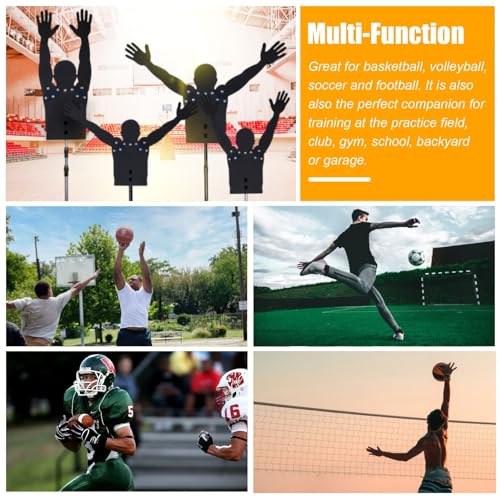 Portable Basketball Defender Dummy, Shot Trainer Mannequin with Movable Arm & Water-Filled Base, Volleyball/Soccer Sports Trainer (1pc) - color: 1pc