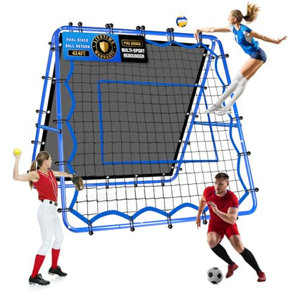 Volleyball Baseball Rebounder Net, Softball Rebounder Pitchback Net Quick Adjustments, Quick Adjustments Lacrosse Bounce Back Practice Equipment, Ideal for Outdoor Indoor and Backyard Training