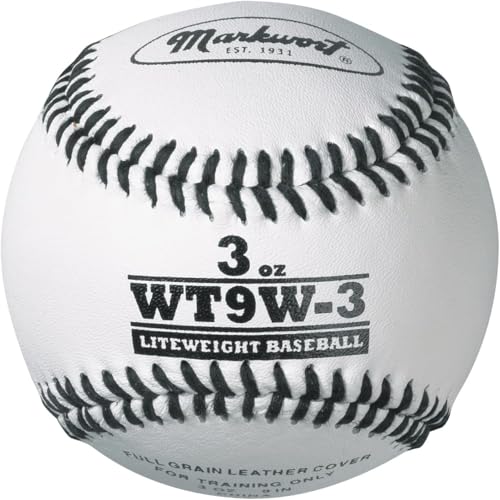 Premier Pitching Weighted Leather Baseballs | Weighted Training Balls to Improve Power & Pitching Training | Increase Pitch Velocity for All Skill Levels - size: 3 oz
