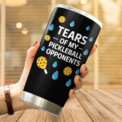 CUBICER Tears Of My Pickleball Opponents Design 20 Oz Stainless Steel Tumbler For Players And Sports Lovers Mug Bottle Insulated Hot Cool Heat Drink Coffee Iced Travel - color: Pickleball Humor 4N