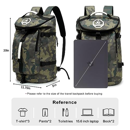 Floral gym duffel bag backpack, fashion wrestling bag,with shoe compartment, 4 kinds of back method waterproof travel sports walking laptop Lightweight (A-Camouflage) - color: A-Camouflage