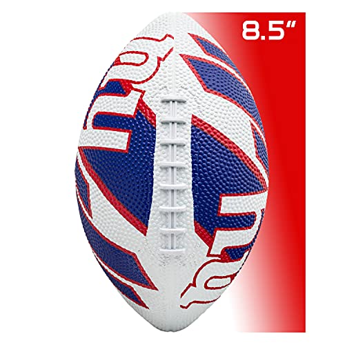 Franklin Sports NFL Team Footballs - Rubber Youth Mini Balls for All Teams - Kids 8.5" Football + Air Pump Sets - Official NFL Licensed - style: New York Giants