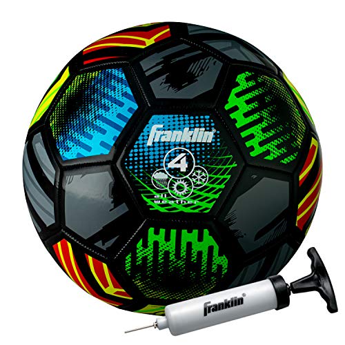 Franklin Sports Mystic Soccer Balls - Soccer Ball and Air Pump Sets - Multiple Size Soccer Balls - Soft Cover - Perfect for Kids and Adults - size: Size 4 - Ages 8-12