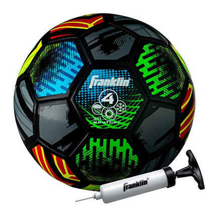 Franklin Sports Mystic Soccer Balls - Soccer Ball and Air Pump Sets - Multiple Size Soccer Balls - Soft Cover - Perfect for Kids and Adults - size: Size 4 - Ages 8-12