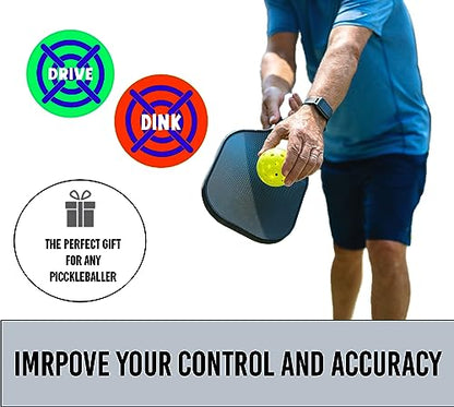 Pickleball Training: Wall-Mountable Vinyl Targets - Set of 3 Removable Adhesive Targets for Pickleball Skills Improvement