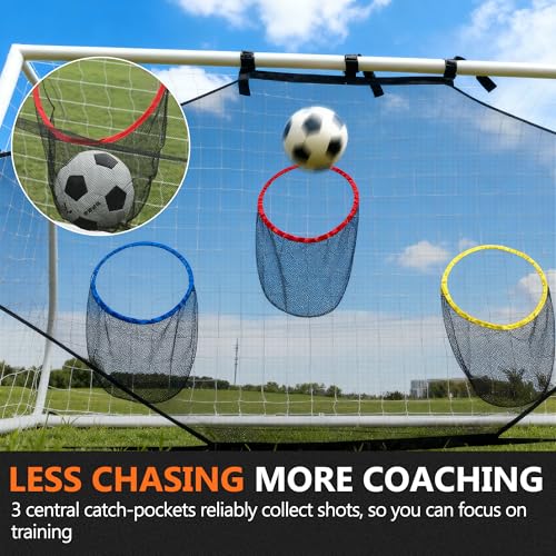 Soccer Goal Target Net【ONLY NET】Equipment Training Soccer Net Practice Soccer Accuracy Target Large Backyard Game Goal Football Youth Rebounder Goal Net Full-Size Goaldees Football Target Bounce Back - style: Target Net 12*6