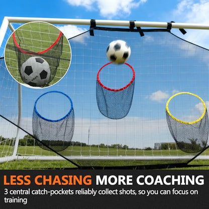 Soccer Goal Target Net【ONLY NET】Equipment Training Soccer Net Practice Soccer Accuracy Target Large Backyard Game Goal Football Youth Rebounder Goal Net Full-Size Goaldees Football Target Bounce Back - style: Target Net 12*6