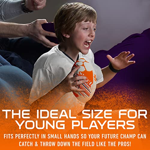 Franklin Sports NCAA Football - Youth Mini Football - 8.5" SPACELACE Easy Grip Texture - Perfect for Kids