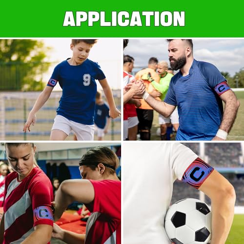 Elastic Soccer Captain Armband for Youth and Adult - size: Mixed Color