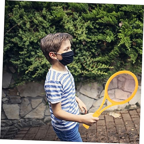Mikinona 2Pcs Parent Outdoor Sports Tennis Racket Set Large Racket with Tennis Balls and Badminton Rackets for Durable Material for Family Fun