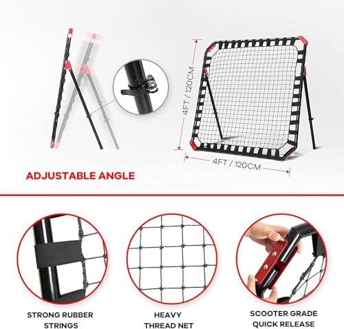 NET PLAYZ Soccer Rebound Net Rebounder Skill Training Gifts, Aids & Equipment for All Ages-Kick-Back/Perfect Storage