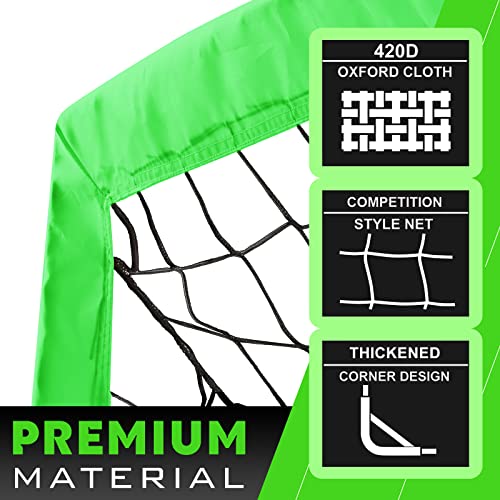 6x4 FT Kids Soccer Goal with Carry Bag, Portable Folding Soccer Net for Backyard Practice Training, Indoor/Outdoor Use for Youth and Adults