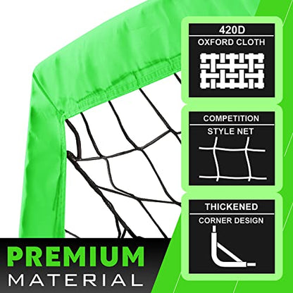 6x4 FT Kids Soccer Goal with Carry Bag, Portable Folding Soccer Net for Backyard Practice Training, Indoor/Outdoor Use for Youth and Adults