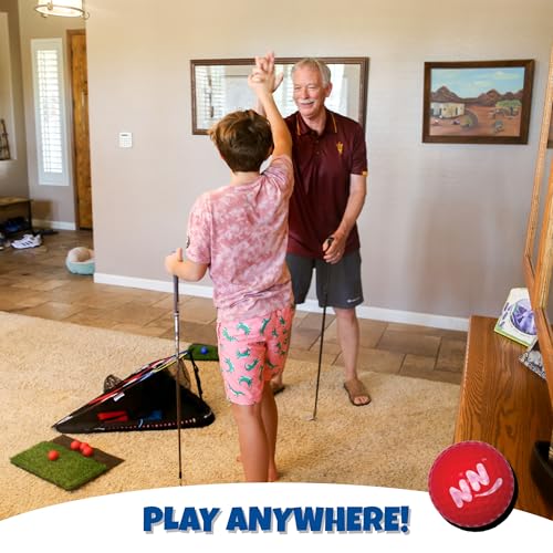 2X Non-Slip Golf Mats & 8X Foam Golf Balls ONLY | Targets NOT Included | CHIP NN' Hole Golf Meets Cornhole Game Mode | Golf Meets Cornhole Game for Backyard, Indoors, Beach, Pool Side