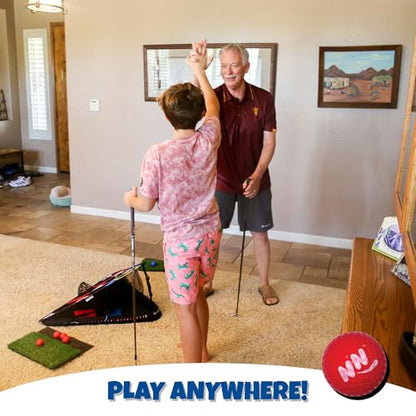 2X Non-Slip Golf Mats & 8X Foam Golf Balls ONLY | Targets NOT Included | CHIP NN' Hole Golf Meets Cornhole Game Mode | Golf Meets Cornhole Game for Backyard, Indoors, Beach, Pool Side