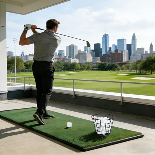Practice Golf Balls 15pcs, Full Swing Limited Flight Golf Practice Balls, Training Aid for Home Indoor Backyard Training