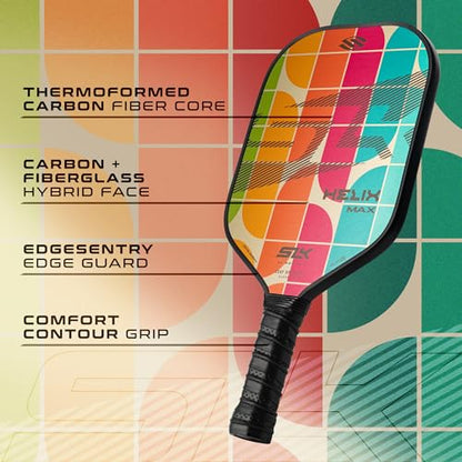 Selkirk Sport SLK Helix Pro Pickleball Paddle | Thermoformed Carbon Fiber Pickleball Paddles with Carbon Fiber & Fiberglass Hybrid Face | Unmatched Control - color: Jeweled
