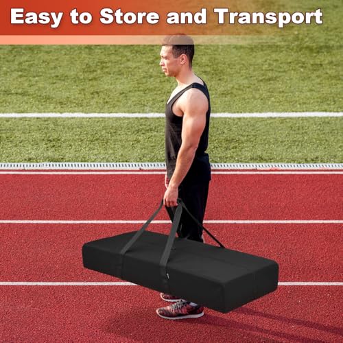 Multipurpose Foldable Carrying Bag Suitable for Athletic Equipment Oxford Cloth Spacious 39x16.9x6.3inch Water Adjustable Belt Track and Field Bag