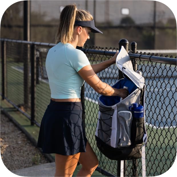 TP Titan Pickleball Backpack, 56L Pickleball Bag Holds 6 Paddles, Ventilated Shoe Compartment, Water-Repellent, Padded Straps, Fits Men & Women