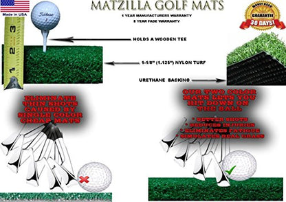 Premium 5'X5' Luxury Tee Golf Hitting Mat- Holds a Wooden tee