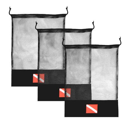 3 PCS Scuba Diving Mesh Bag SMB Bag Diving Pouch for Scuba Diving Gear Snorkeling Gear,Swimming Equipment bags SMB Storage Bags