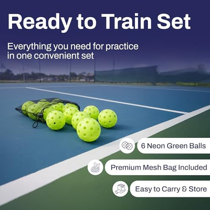 Tball Balls 6 Pack with Mesh Bag, Practice Baseballs for Hitting, 9 Inch Perforated Plastic Baseballs for Tee Ball, Coach Pitch, Hitting Drills