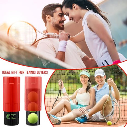 Soulchen Tennis Ball Pressurizer - Tennis Ball Storage Canister Holds 3 Balls Under 14 Psi Pressure, Reusable Stuff for Bounce Retention, Lightweight & Durable - color: Red