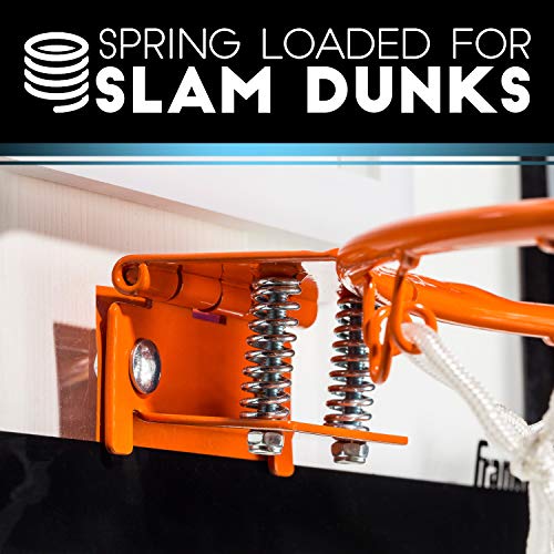 Franklin Sports Mini Basketball Hoops-Indoor Over The Door Mini Hoop+Basketball Sets-Perfect Accessory for Bedroom+Office - size: 17.75" x 12" (Pack of 1), style: Blue - 17.75" x 12"