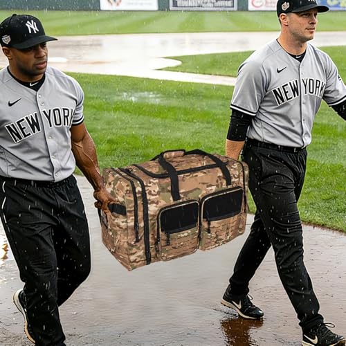 Goloni 130L Expandable 32" Heavy Duty Extra Large Duffel Bag,Sports Gym Equipment Travel Duffle Bag for Soccer Baseball Basketball Hockey Football Team Coaches & More - color: Yellow Camo