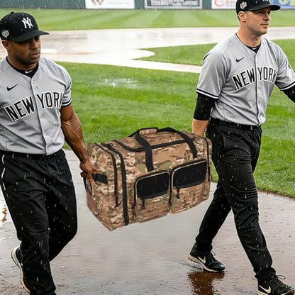 Goloni 130L Expandable 32" Heavy Duty Extra Large Duffel Bag,Sports Gym Equipment Travel Duffle Bag for Soccer Baseball Basketball Hockey Football Team Coaches & More - color: Yellow Camo
