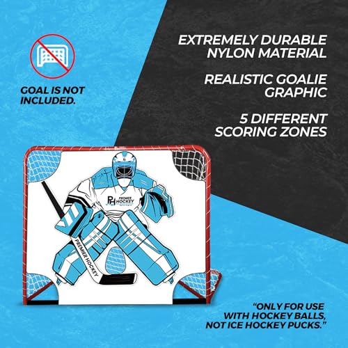 Street Hockey Goal & Shooter Tutor – Portable Hockey Net for Indoor & Outdoor Use – Hockey Training Equipment