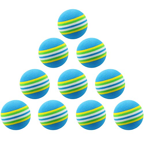 12pcs EVA Foam Golf Practice Balls Sponge Indoor Golf Practice Ball Training Aid, Blue